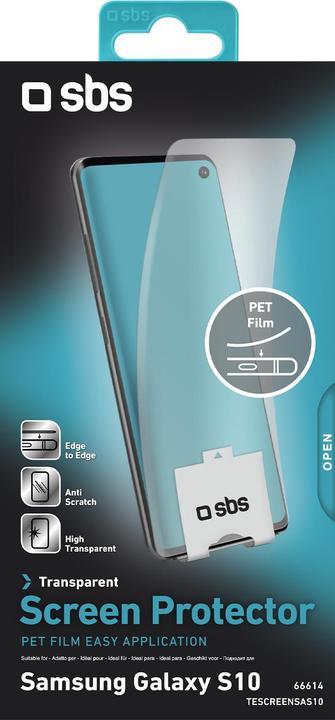 Actual product image SBS Protective film with applicator for Samsung Galaxy S10 (1 Piece, Samsung Galaxy S10+)
