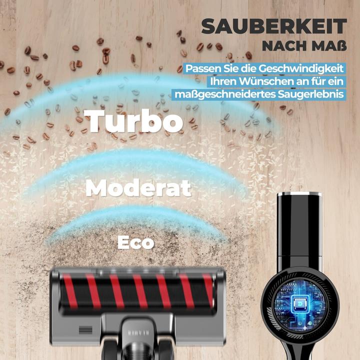 Produktbild KLAMER Akkustaubsauger, 420 Watt, 2 Akkus und mit verschiedenen Aufsätzen