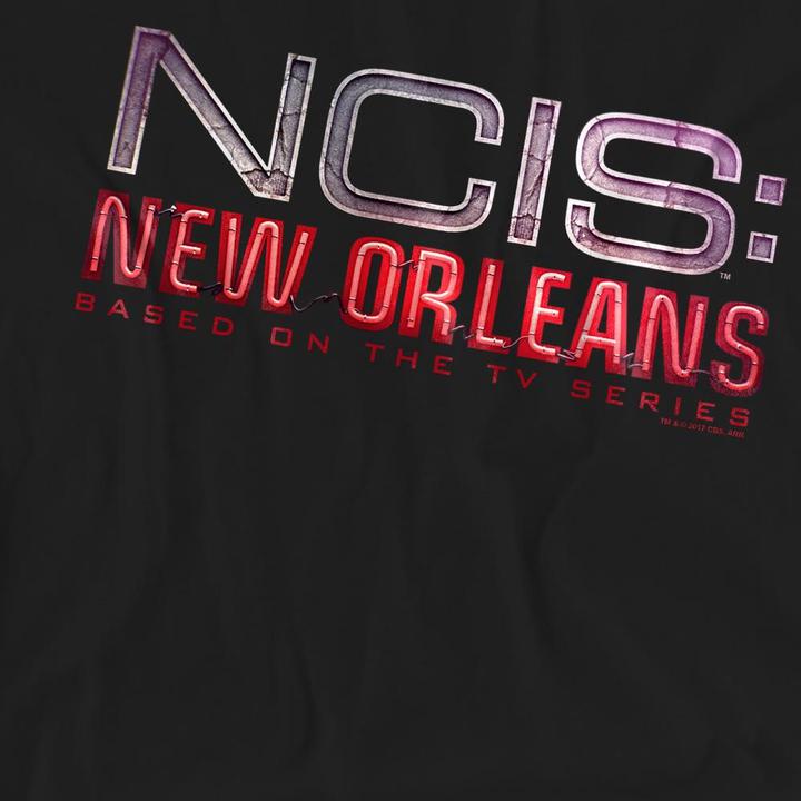Actual product image NCIS: New Orleans Unisex Adult Neon Sign T-Shirt (XL)