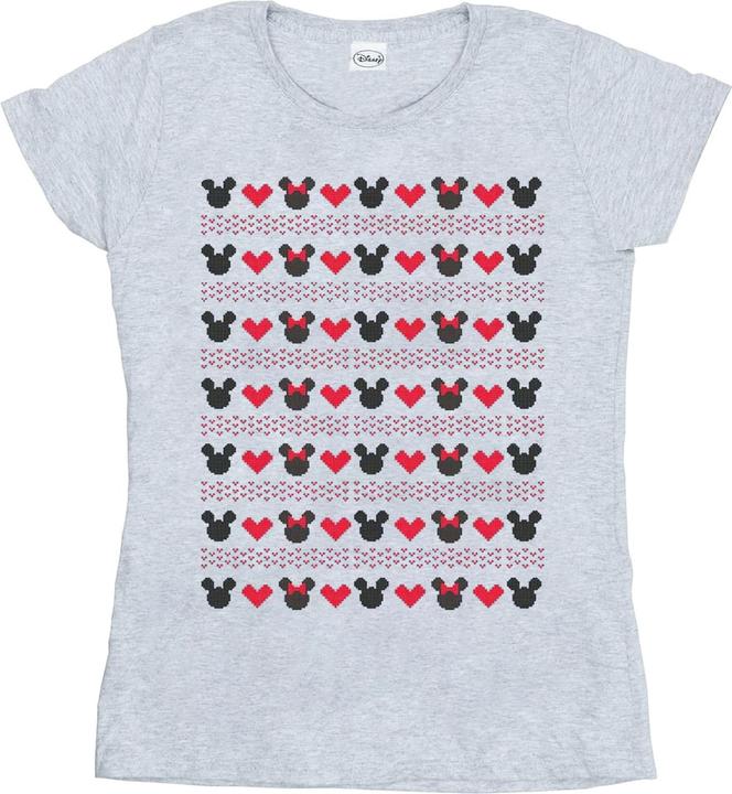 Immagine prodotto Disney Mickey And Minnie Christmas Hearts Maglietta Donna (XL)