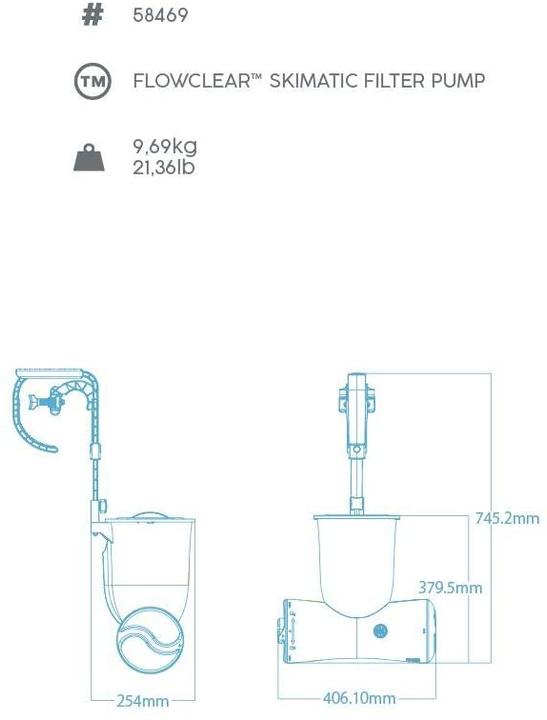 Image du produit Bestway Flowclear Skimatic Ecumeur suspendu (3,9L/h)