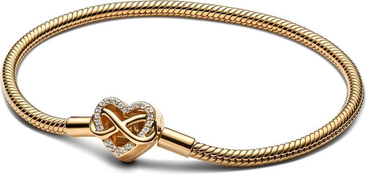 Immagine prodotto Pandora Infinity Herz Schlangen Glieder Armband (19 cm, Dorato, Metallo)