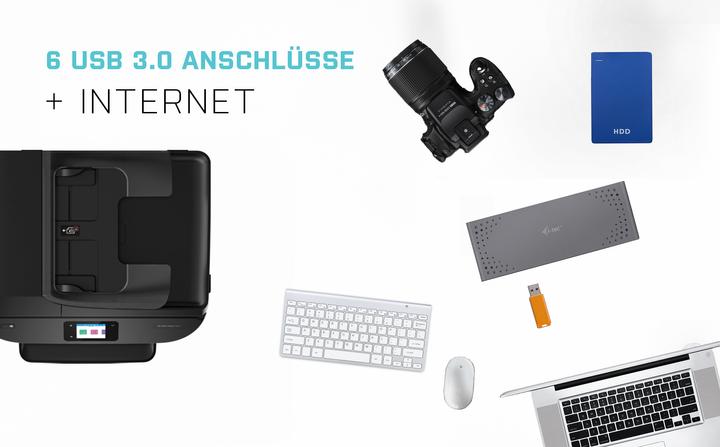 Immagine prodotto i-tec USB 3.0 / USB-C Doppio Dock 4K (USB-C, 6 Porti)