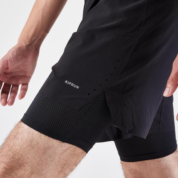 Immagine prodotto Kiprun Laufshorts Herren Tights 2-in-1 - schwarz (XXL)