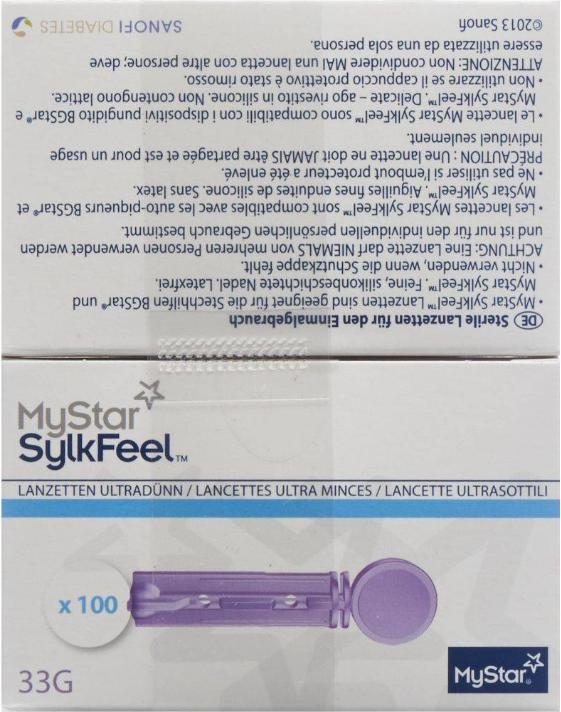 Image du produit MyStar SylkFeel lancettes 33G, 2 x 100 pièces (Lancette)