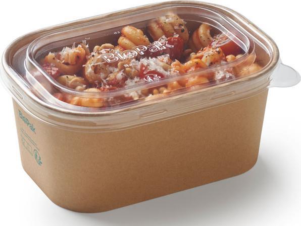 Actual product image Biopak Salad bowl Brick Box Medium 1000 ml, brown, 50 pieces (50 x)