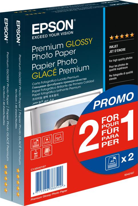 Image du produit Epson Premium Glossy (255 g/m², 10 x 15 cm, 80 x)