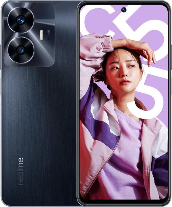 realme C55 (256 GB, Rainy Night, 6.72", Dual SIM, 64 Mpx, 4G)