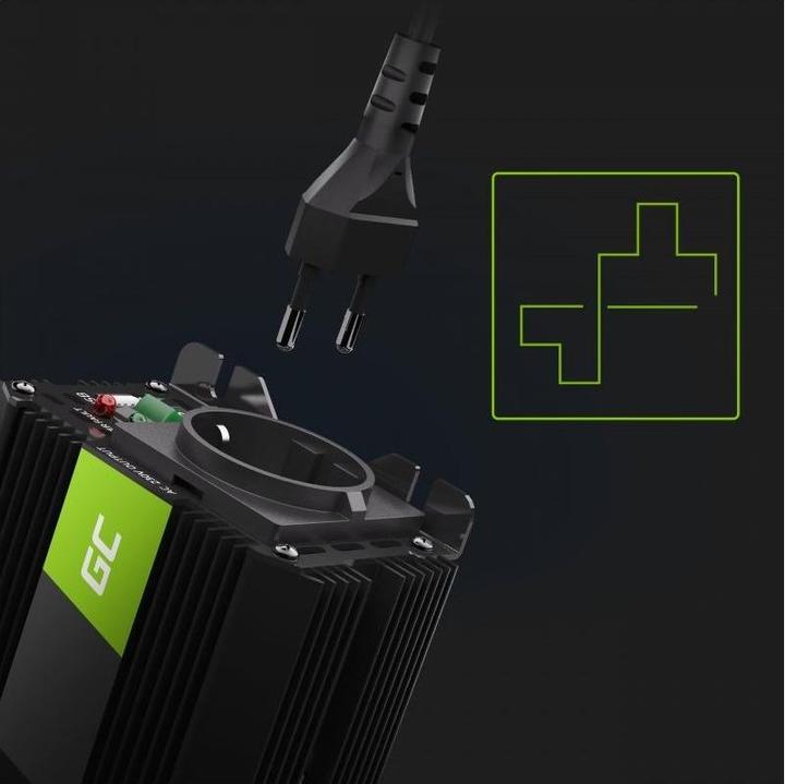Actual product image GreenCell Car Voltage Inverter - 12V to 230V - 500W