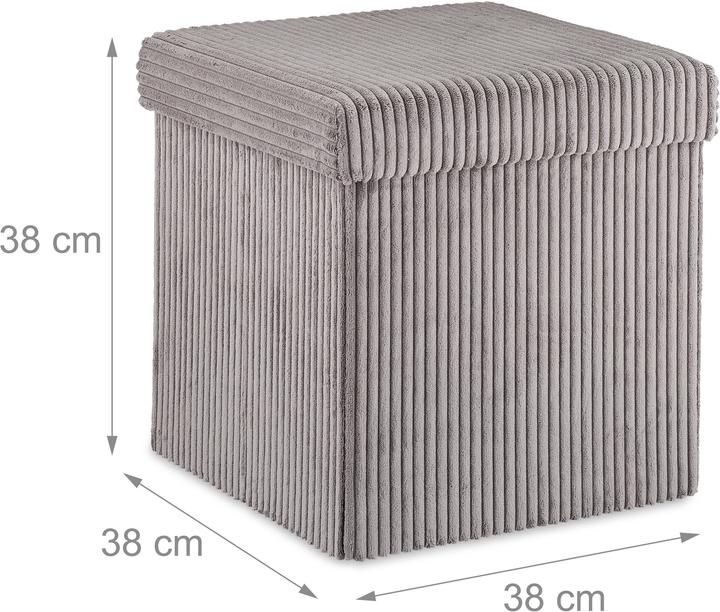 Image du produit Relaxdays Cube rangement pliable, velours