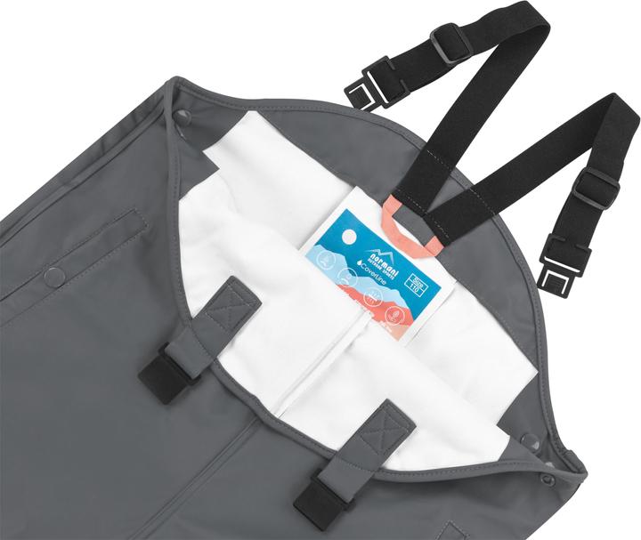 Actual product image Normani Children's rain trousers with braces "Skjolden" - 9251 (128)