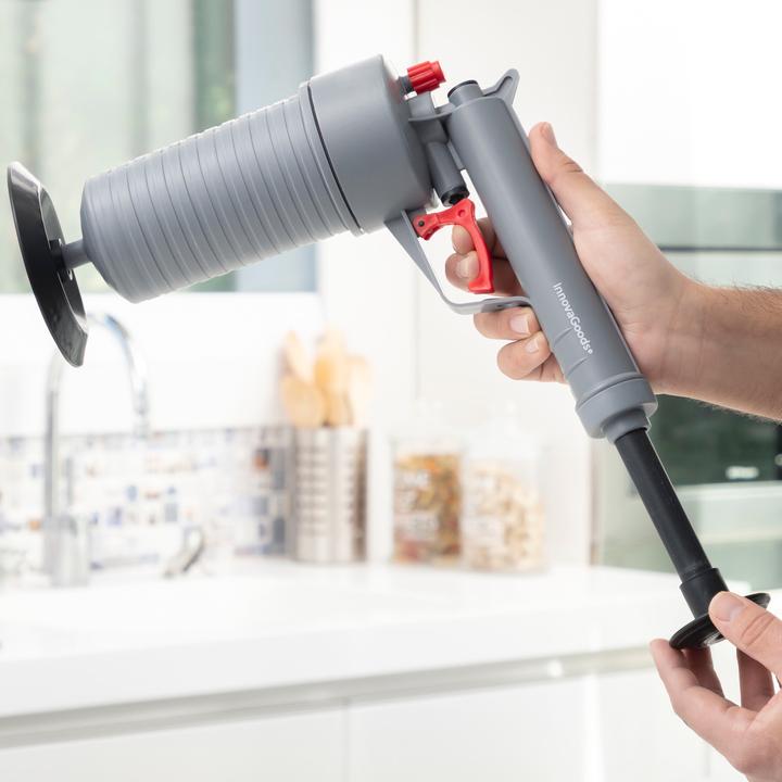 Produktbild InnovaGoods Universelle Pressluftpistole zur Abflussreiniung, mit Adaptern KlinGun