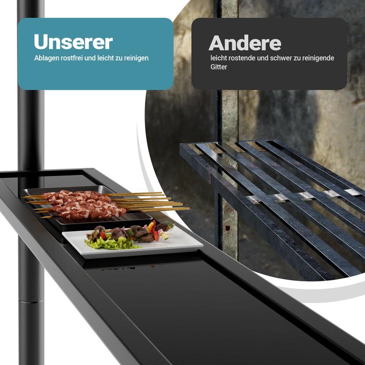 Produktbild Wiltec Grillpavillon Kaffee 245x152cm BBQ Pavillon Grillüberdachung Grillzelt (245 cm, 158 cm)