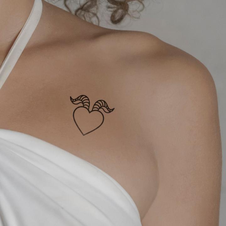 Produktbild minink Temporäres Tattoo – Steinbock Herz