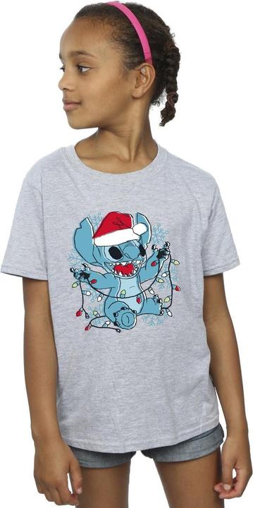 Image du produit Disney - T-shirt LILO AND STITCH CHRISTMAS LIGHTS SKETCH - Fille (128)