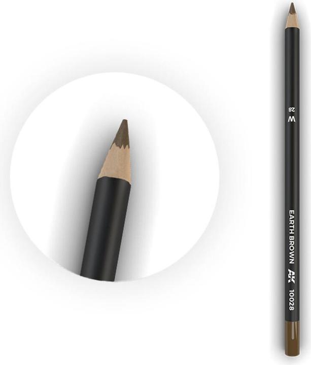 AK Interactive Watercolour Pencil Earth Brown (Brown, 1 x)