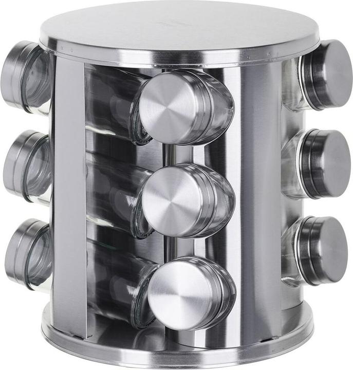 Actual product image Maestro Joseph Joseph SpiceStore Round Container Black Transparent 10 Pieces (Herbs)