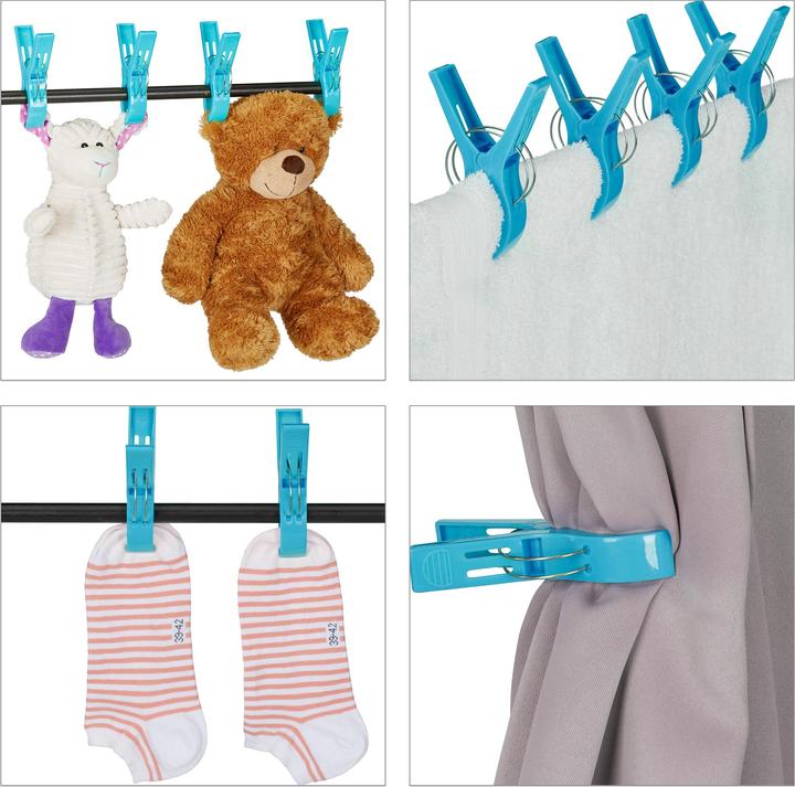 Actual product image Relaxdays 16x beach towel clips