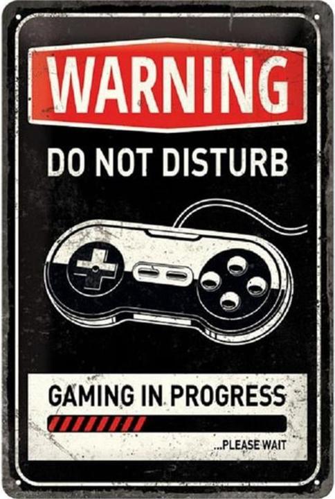 Produktbild Nostalgic-Art Merchandising Schild Gaming in Progress 20 x 30 cm, Metall (20 x 30 cm)