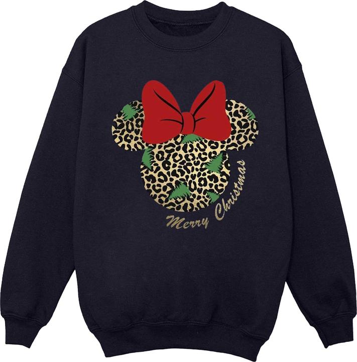 Actual product image Disney Mens Minnie Mouse Leopard Christmas Sweatshirt (5XL)