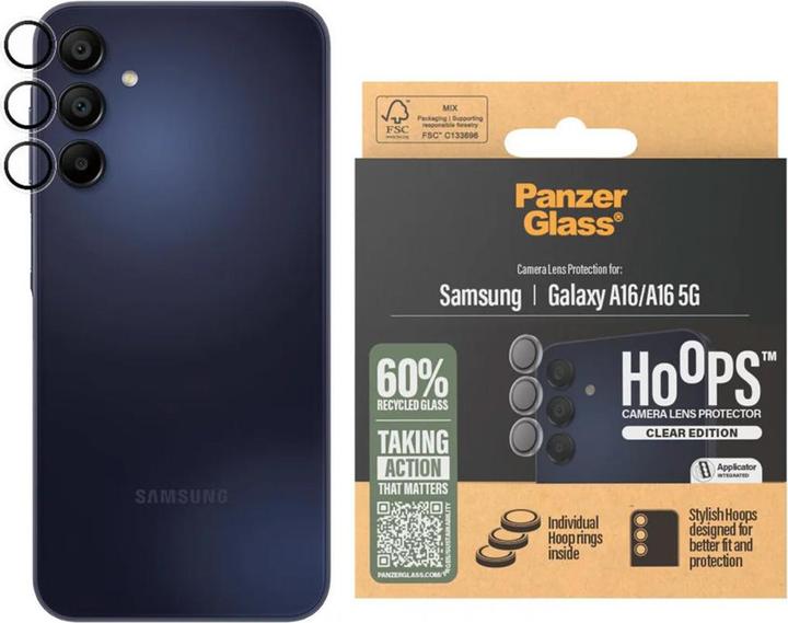 Produktbild PanzerGlass Hoops Camera Lens Protector (1 Stück, Samsung Galaxy A16 5G, Samsung Galaxy A16)