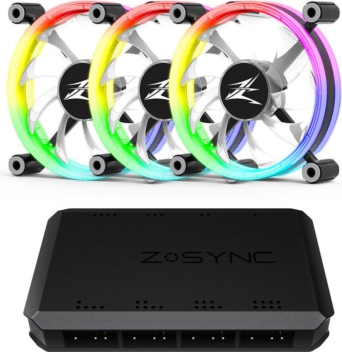 Zalman Confezione tripla ZM-LF120 ARGB da 120 mm con controller (120 mm, 3 x)