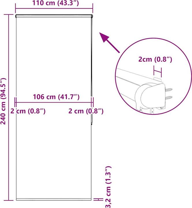 Actual product image VidaXL Marji (110 x 240 cm)