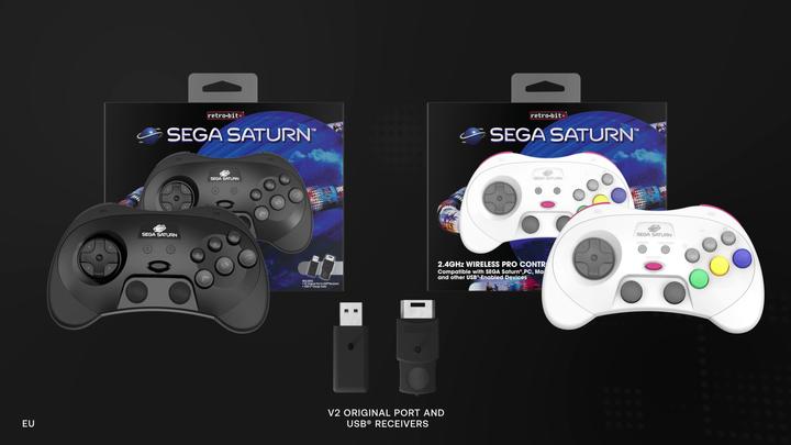 Produktbild retro-bit PRO Controller Black - Gamepad - Sega Saturn (Switch, PC)
