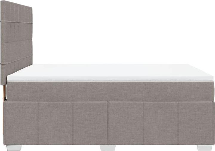 Actual product image VidaXL Box spring bed with mattress bed Double bed Upholstered bed Taupe 140x200cm (140 x 200, 140 x 200)