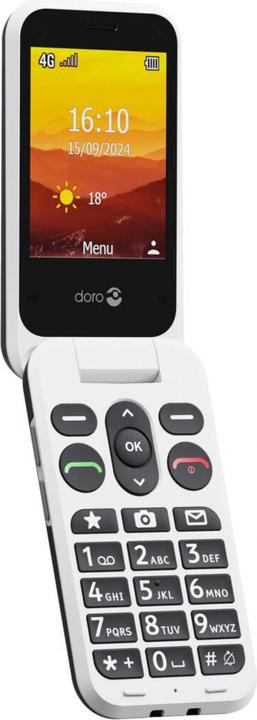 Produktbild Doro Leva L20, Clamshell, Single SIM, 7,11 cm (2,8"), 2 MP, 1150 mAh, Schwarz, Weiss (2.80", 2 Mpx, 4G)