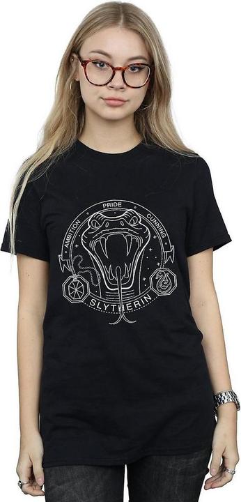 Image du produit Femme/Les femmes - T-shirt boyfriend en coton à l'effigie de Serpentard (XXL)