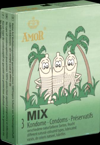 Actual product image Amor Mix" 3 stimulating condoms with different textures (3 pcs.)