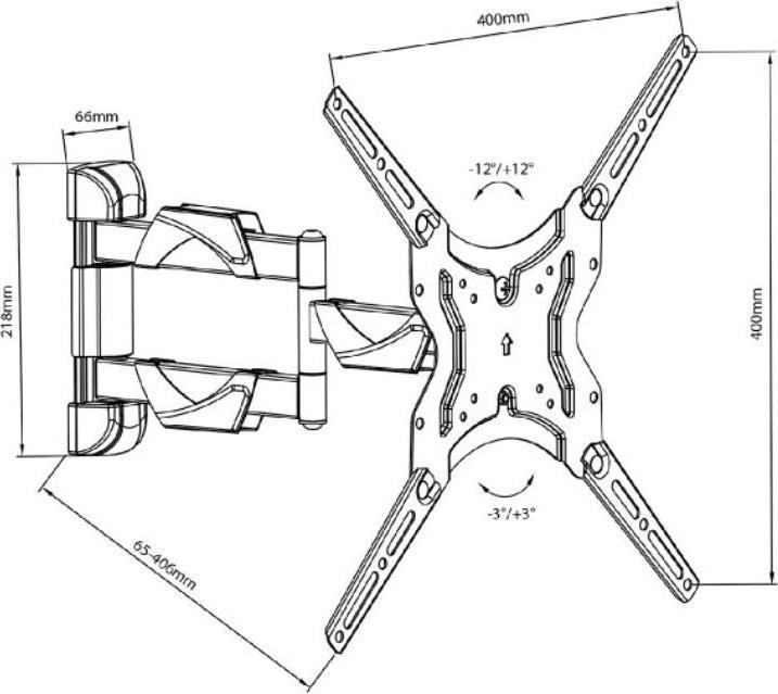 Produktbild Maclean MC-743 TV-Halterung (50 Zoll) (Wand, 50", 30 kg)