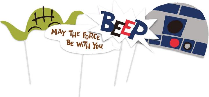 Produktbild Star Wars PhotoboothRequisiten Geburtstag 6erPack Papier