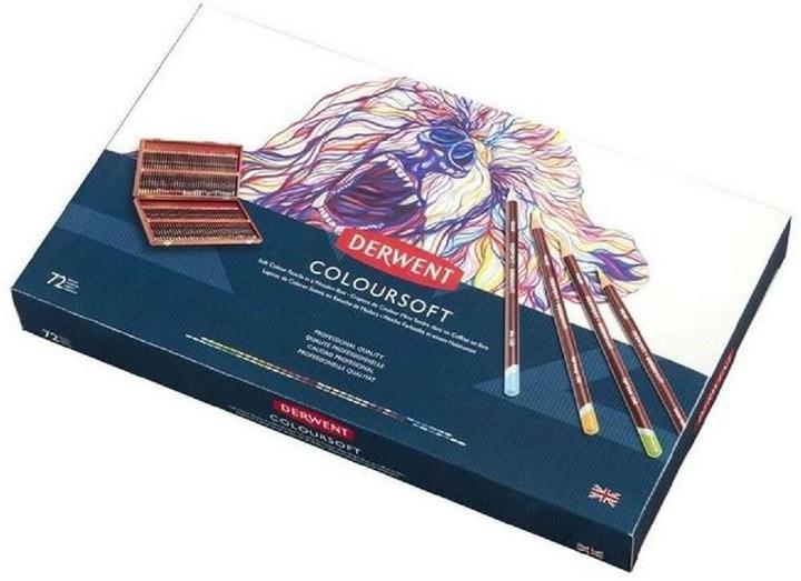Immagine prodotto Derwent Set regalo di matite colorate Coloursoft in scatola di legno, 72 pezzi (Multicolore, 72 x)