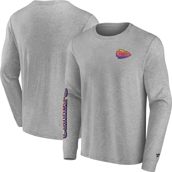 Fanatics Kansas City Chiefs Gradient LS Crew T-Shirt S (S)