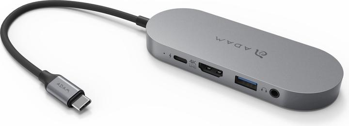 Produktbild Adam Elements CASA Hub S | Grau | USB-C 5-in-1 SSD Storage Hub 240GB (USB-C, 5 Ports)