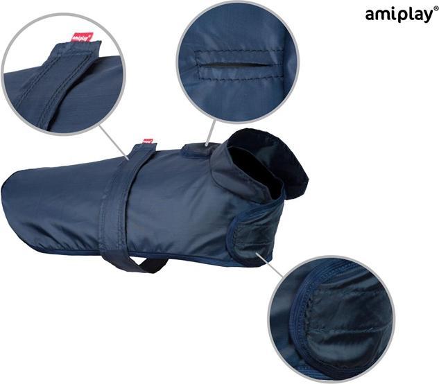 Productafbeelding amiplay Regenjas Bristol Beagle 48cm Marine Blauw (48, Hondenvacht)