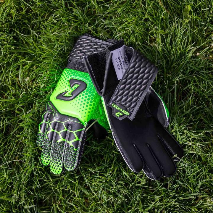 Produktbild Catch & Keep Fussballhandschuhe Kralle Protector Gr. 6 Grün Torwart Keeper Goalie Handschuhe (6)