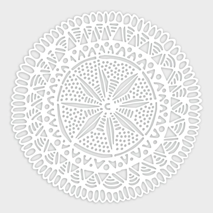 Actual product image Pronty Crafts Mandala circle 2" stencil, 15x15cm