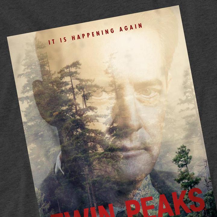 Actual product image Twin Peaks Unisex Adult Dale Cooper Poster T-Shirt (XXL)