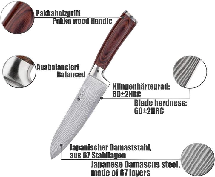 Immagine prodotto Wakoli Coltello Damasco (17 cm)