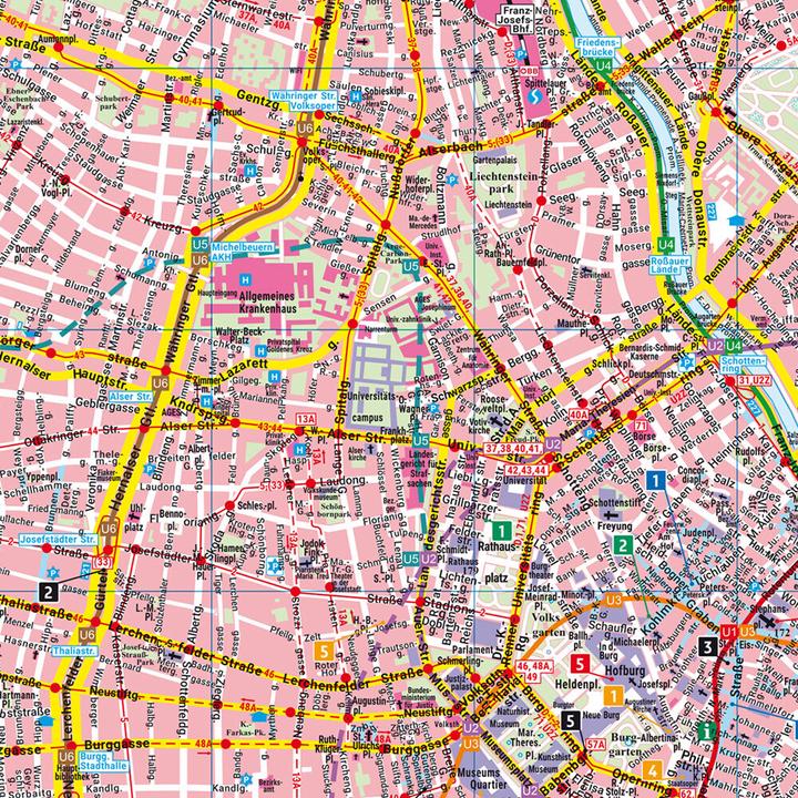 Immagine prodotto Vienna, Mappa della città 1:15.000, freytag & berndt