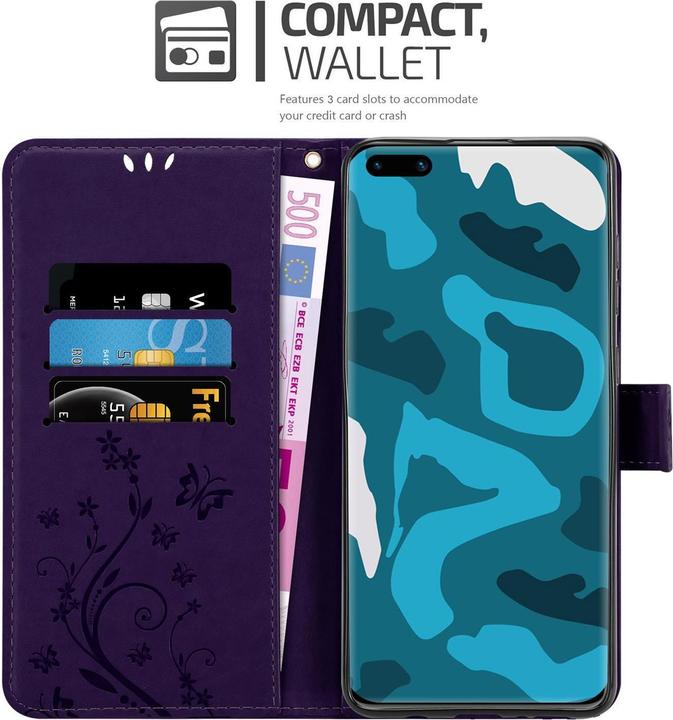 Actual product image Cadorabo Flower Book Cover (Huawei P40 Pro)