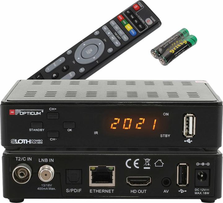 Opticum SAT-Receiver Red Sloth Combo plus mini (DVB-T/T2, CI+-Schacht)