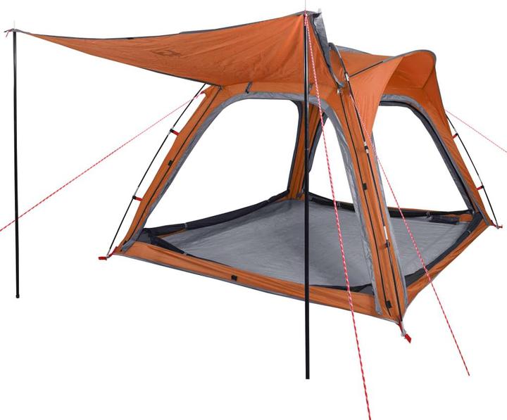 Immagine prodotto VidaXL Tenda da campeggio 4 persone & Arancione 185T Taffeta (Tenda a cupola, 5.90 kg, 4 persone)