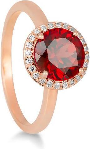 Produktbild Breuning RING - E.GRANAT/BRILL. 0,156 Ct. H/si (50, 750/18 K Gold)