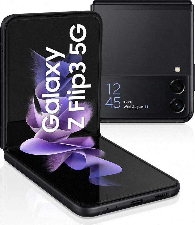Image du produit Samsung Galaxy Z Flip3 5G UE (256 Go, Phantom Black, 6.70", SIM + eSIM, 12 Mpx, 5G)