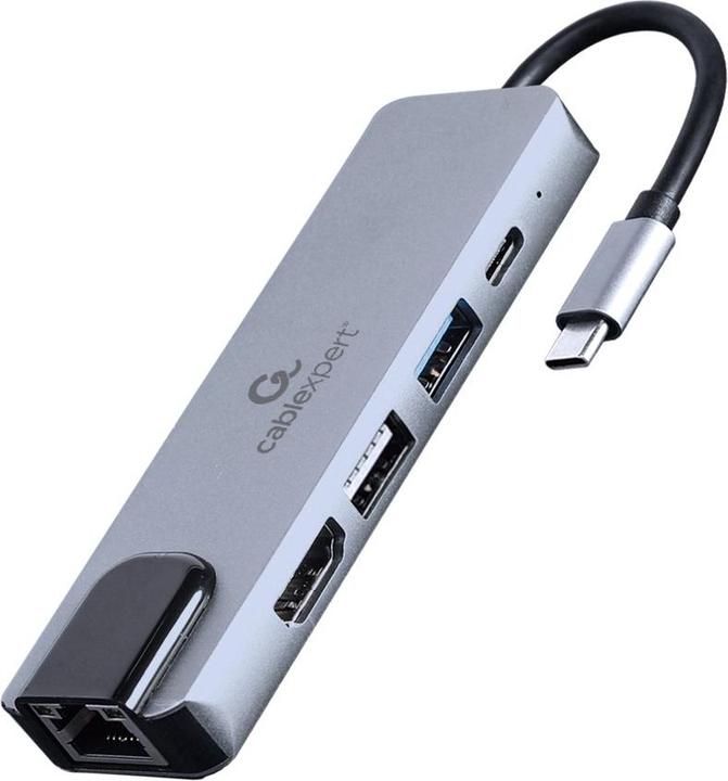 Gembird Multi-Port Adapter (USB-C, 5 Ports)