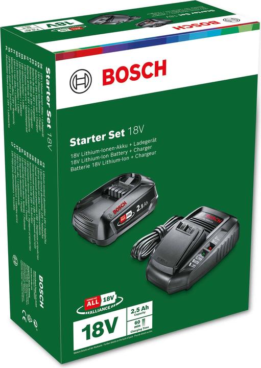 Image du produit Bosch Home & Garden Kit de démarrage 18V (2,5 Ah+AL 1830 CV) (18 V)